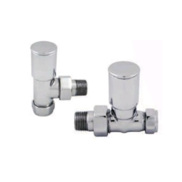 Abacus Ultima Arc 15mm Chrome Manual Radiator Valve Set