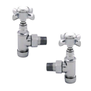 Abacus Ultima Traditional 15mm Chrome Manual Radiator Valve Set