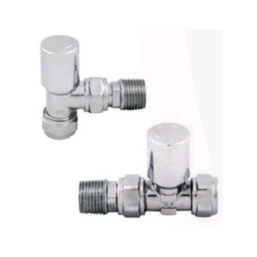 Abacus Ultima Standard Chrome Manual Radiator Valve Set