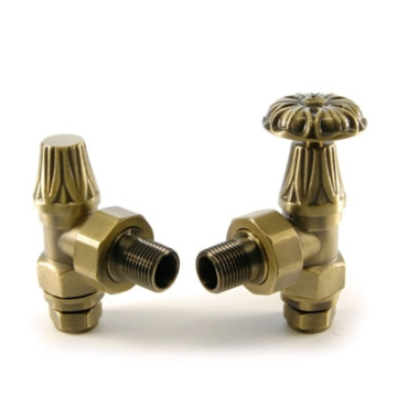 Abbey Traditional Angled Manual Radiator Valve Sets