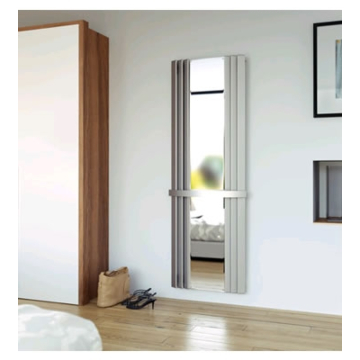 Aeon Panacea Mirror Brushed Matt Stainless Steel Radiator with Mirror