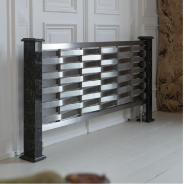 Aeon Wave Horizontal Brushed Stainless Steel Radiator