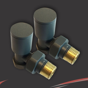 Anthracite Radiator Valve Set