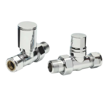 Apollo Italian Contemporary Chrome 15mm Straight Valve Set