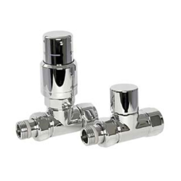 Apollo Polished Chrome 15mm Straight Thermostatic Radiator Valves