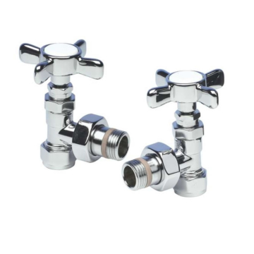 Apollo Luxury Cross Head 15mm Angled Radiator Valves