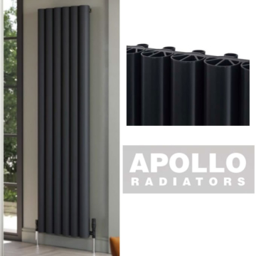 Apollo Magenta Round Vertical Aluminium Radiators