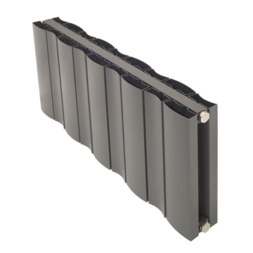 Apollo Malpensa Wave Low Level Aluminium Anthracite 300mm Radiators