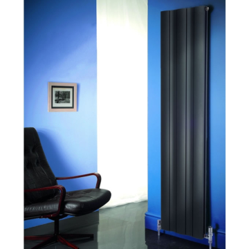 Apollo Malpensa Wave Vertical Aluminium Anthracite 18000mm Radiators