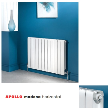 Apollo Modena Horizontal Aluminium 430mm High Radiators