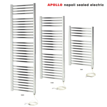 Apollo Napoli Chrome Straight Sealed Electric Towel Rails