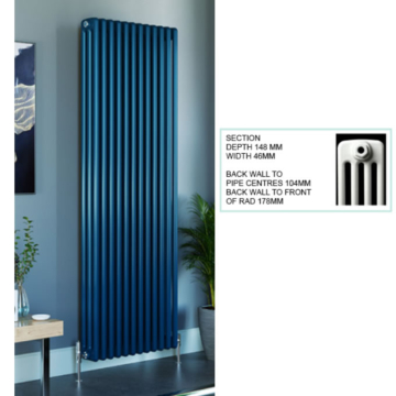 Apollo Roma Vertical 4 Column Radiators in Colours
