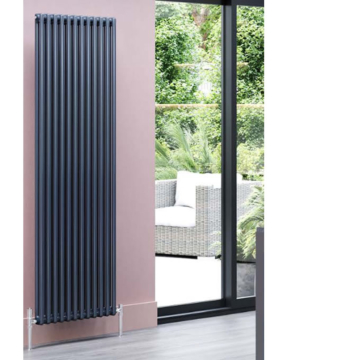 Apollo Roma Anthracite Vertical 2 Column Radiators