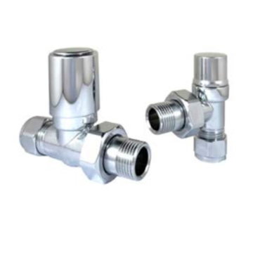 Apollo Italian Contemporary Chrome 15mm Dual Fuel Valve Set