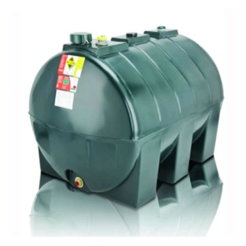 Atlas Tanks 1300HA 1300Litre Horizontal Single Skin Oil Tank