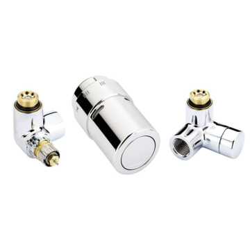 Danfoss RA-URX Chrome Left Hand Sensor Thermostatic Towel Rail Valves