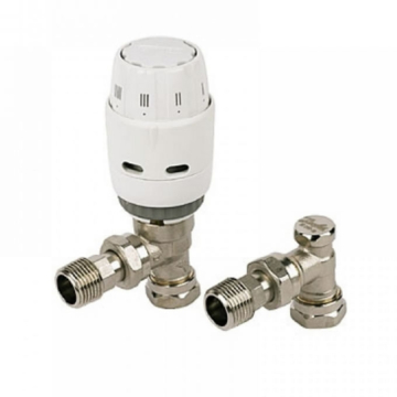Danfoss RAS-C2 15mm Angle Thermostatic Radiator Valve with Lock Shield