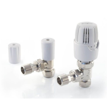 Drayton RT414 Angled TRV with Lockshield - 15mm
