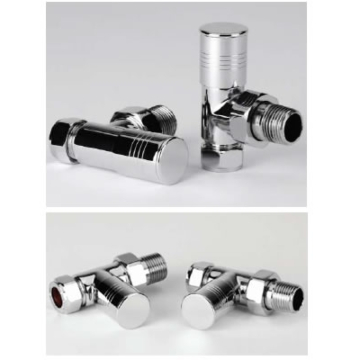 Durham Chrome Radiator Valve Set