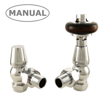 Eton Traditional Angled Manual Radiator Valve Set