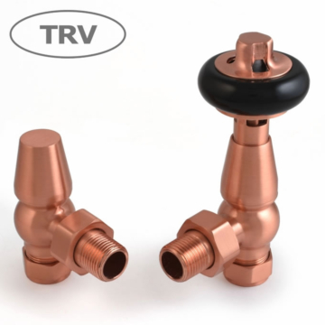 Faringdon Brushed Copper TRV Radiator Valve Sets
