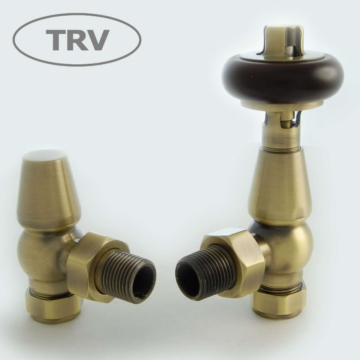 Faringdon Antique Brass TRV Radiator Valve Sets