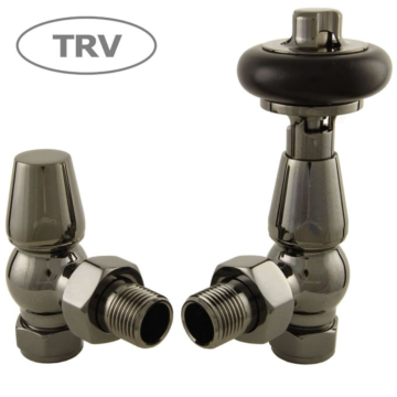 Faringdon Black Nickel TRV Radiator Valve Sets