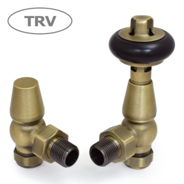 Faringdon Old English Brass TRV Radiator Valve Sets