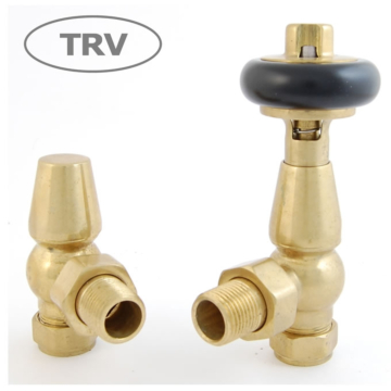 Faringdon Un-Lacquered Brass TRV Radiator Valve Sets