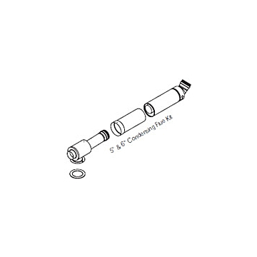Firebird Stainless Steel Low Level Flue Kit 380-600mm - 20-35kW boiler
