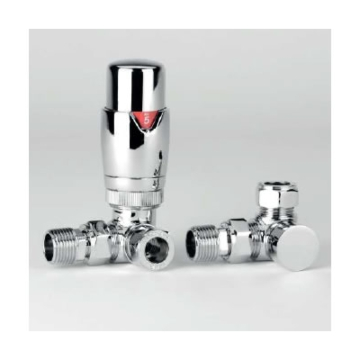 Kiev Corner Thermostatic Radiator Valve and Lock-shields