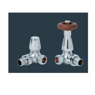 Oxford Traditional Chrome Corner TRV and Lock shield
