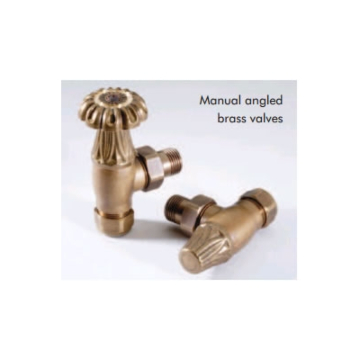 MHS Chartwell Brass 15mm Angled Manual Valve Set