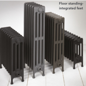 MHS Clasico Floor Standing Cast Iron Radiators in Primer Finish