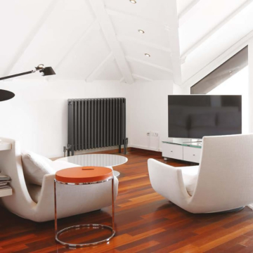 MHS Multisec Anthracite 4 Column 600mm High Radiators