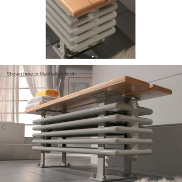 MHS Multisec Bench White Radiator with Seat