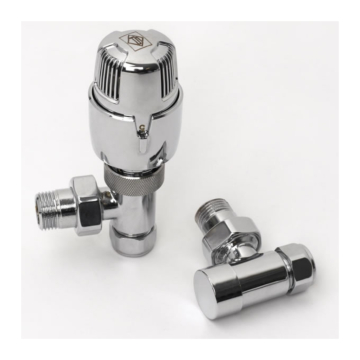 Rads 2 Rails Studio TRV Angled Chrome Valve Set