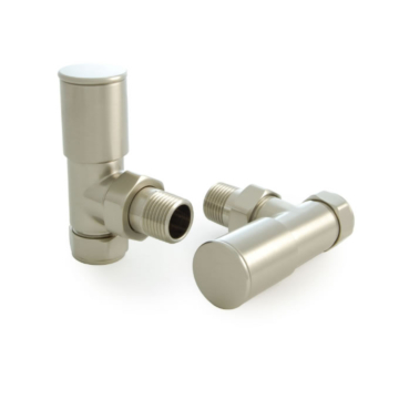 Milan Radiator Valve Set - Satin Nickel