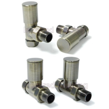 Milan Radiator Valve Set - Antique Brass