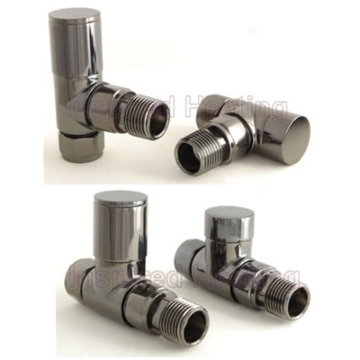 Milan Radiator Valve Set - Black Nickel