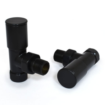 Milan Radiator Valve Set - Jet Black