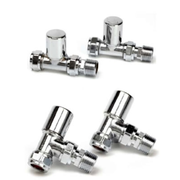 Milano Chrome Radiator Valve Set