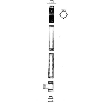 Mistral 3000mm Vertical Stainless Steel Flue Kit for 41-68kW models