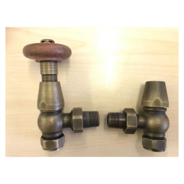 Oxford Traditional Antique Brass Angled TRV and Lock shield