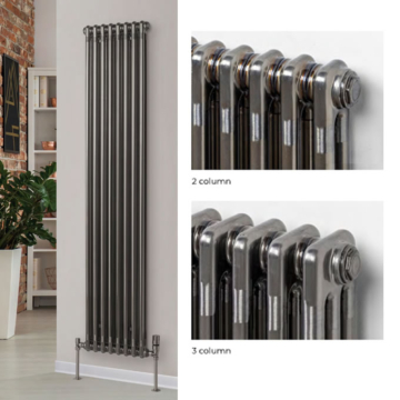 Rads 2 Rails Fitzrovia Vertical Anthracite Radiators