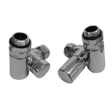 Radox Chrome Concealed Circulus Dual Fuel Corner Radiator Valve Set