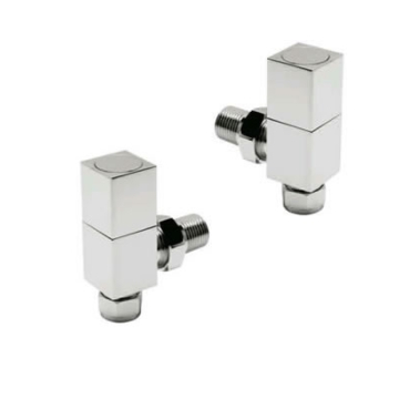 Radox Square Chrome Radiator Valve Set