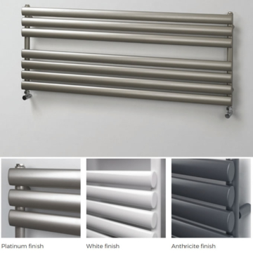 Rads 2 Rails Finsbury Wide Towel Rails in White or Anthracite