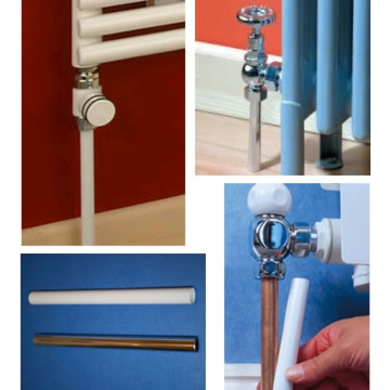 Radsnap Chrome Effect Radiator Pipe Covers - 3 x 1 Metre
