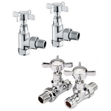 Reina Bronte Traditional Chrome Radiator Valves